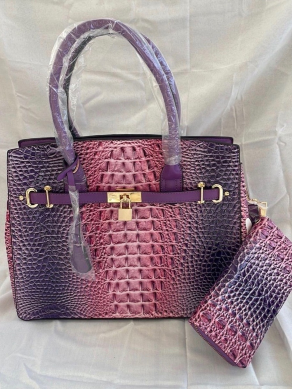 Pink and Purple purse with wallet